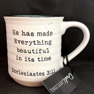 Dwell  Studio “He Has Made Everything Beautiful” Ceramic Coffee Tea Mug Gift New